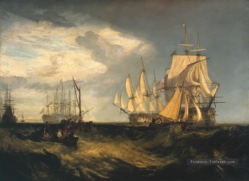 Navire de guerre bataille navale Peinture à l'huile